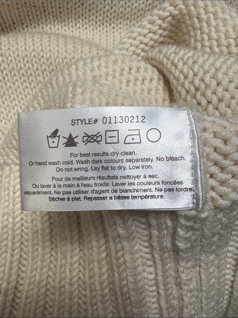Club Monaco Cream 100% Wool Turtleneck Sweater - Picture 3 of 3